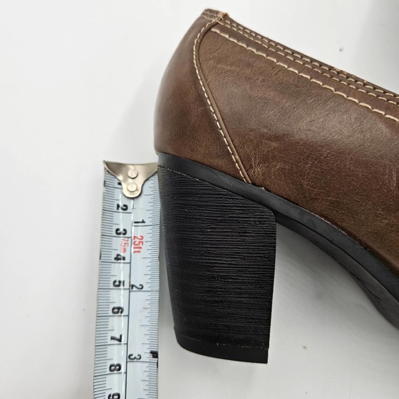 Natural Soul by Naturalizer Brown Carlo Oxford Faux Leather Bootie Size 6.5 - Picture 11 of 14